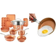 YUNWEN Hammered Copper Collection, Bakeware Set ; More, Dishwasher Safe & Hammered Copper Collection, Dishwasher