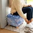thumbnail image 3 of TSOVTHRID Butterfly Marble Texture Print Ottoman Cover Square - Stretch Square Ottoman Cover -Soft Footstool Protector Covers - Foot Stool Covers Rectangular with Elastic Bottom, 3 of 7