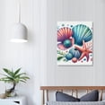 thumbnail image 4 of Wuche Coastal Wall Art Canvas Paintings Shell Starfish Coral Conch Picture Watercolor Art Wall Decor Framed Prints Artwork for Bathroom Kitchen Office Living Room 12*16inch/16*20inch&nbsp;, 4 of 5