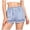 Blue, variant on Girls' Sweet Gingham Ruffle Bloomer Shorts with Elastic Waist & Bow - Cute Summer Beach Vacation & Casual Play Wear Shorts