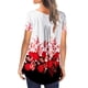 thumbnail image 5 of Moda Mujer Causal Rounk Cuello Impresión Blusa Manga Corta Camiseta Verano Tops Fridja bn5443, 5 of 7