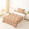 thumbnail image 5 of Erosebridal Cute Bowknot Daisy Twin Sheet Sets,Cartoon Flowers Blossom Bedding For Girls Kids,Orange White Pink 3 Pieces, 5 of 6