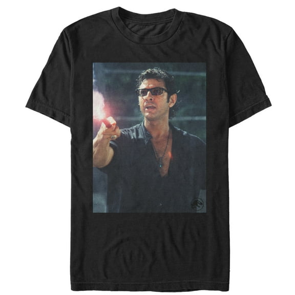 Men's Jurassic Park Dr. Malcolm Flare Distraction  Graphic Tee Black X Large