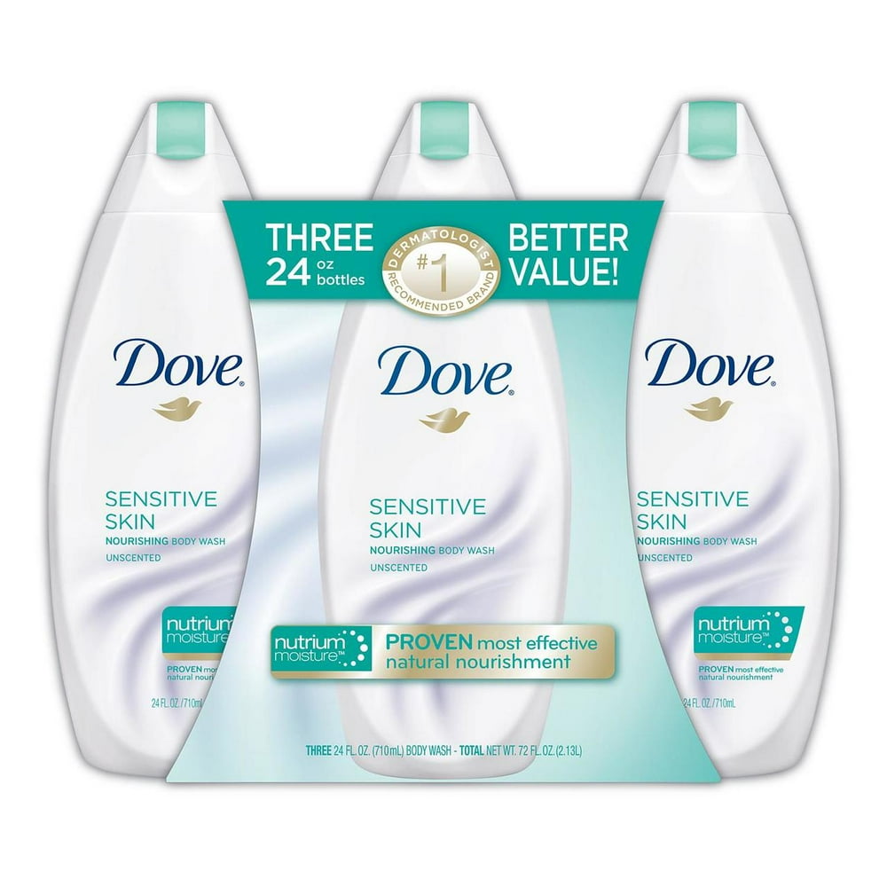 Dove Nourishing Body Wash, Sensitive Skin (24 fl. oz., 3 pk.) Walmart