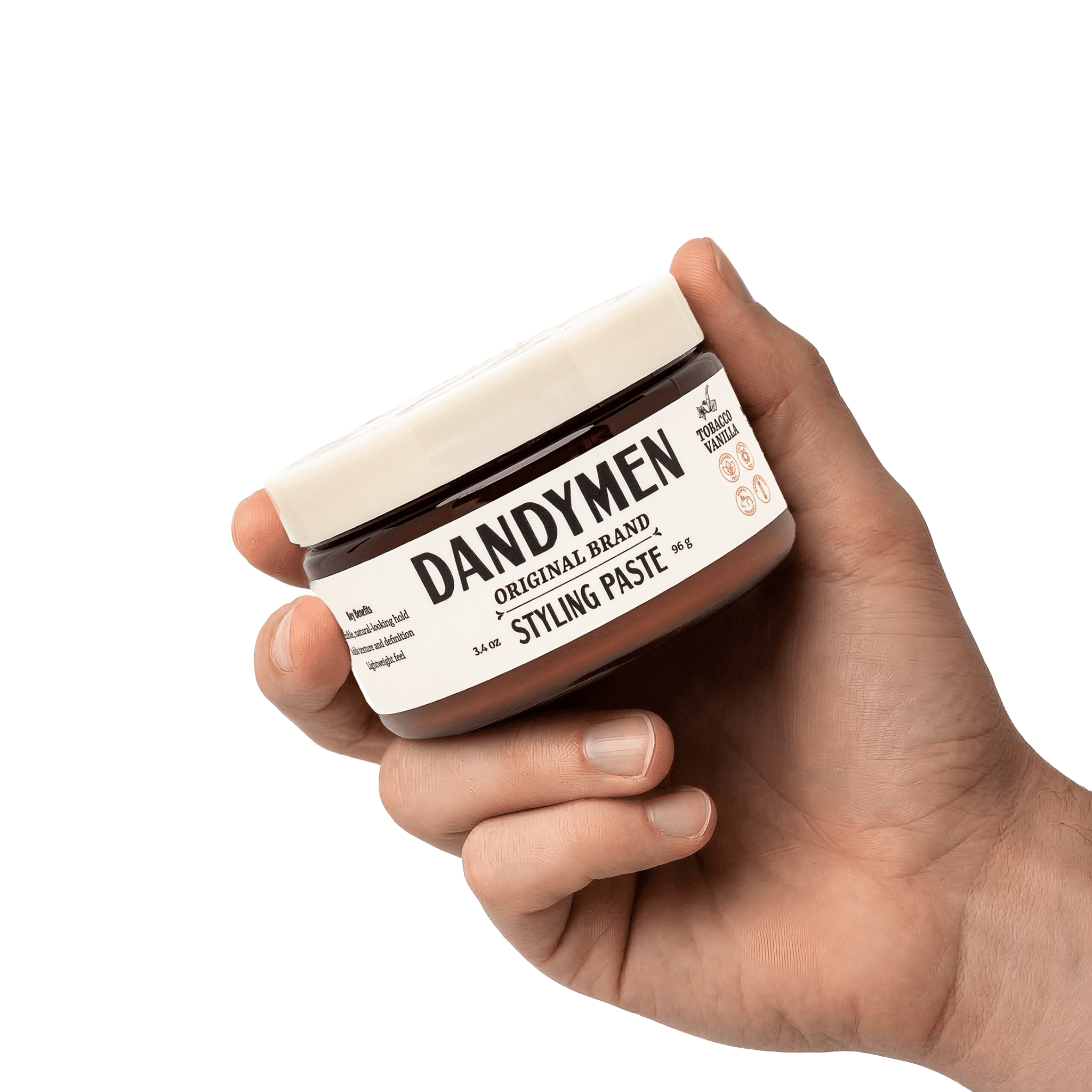 Dandymen Versatile Men's Hair Styling Paste, Medium Hold, Tobacco