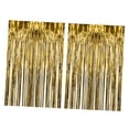 thumbnail image 4 of 2 cortinas con flecos de aluminio brillante para fondo de fotografía, decoración de 1 m x 2 m. Oro, 4 of 9