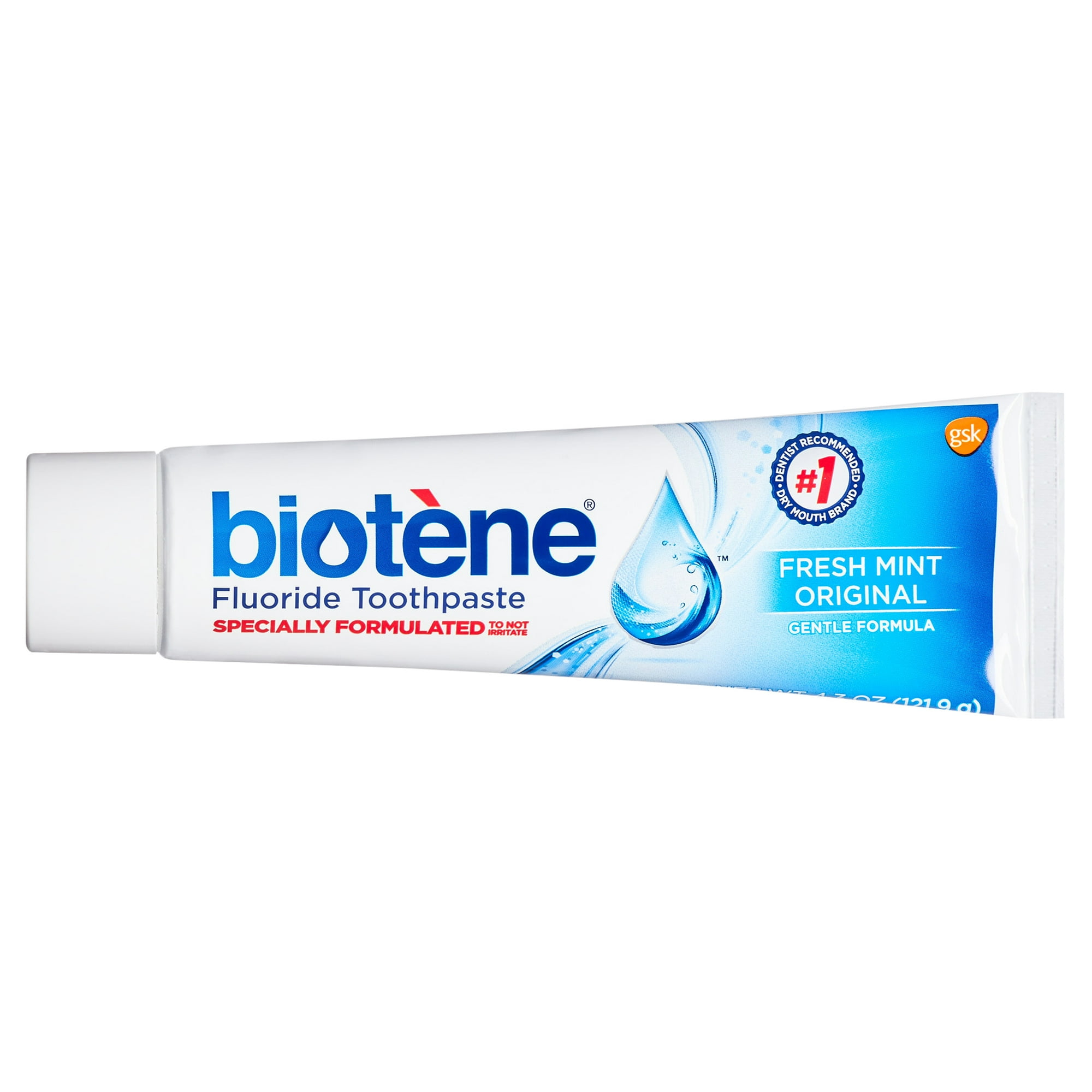 Biotene Original Sugar Free Fluoride Toothpaste for Dry Mouth, Fresh Mint, 4.3 Oz