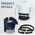 thumbnail image 4 of Transemion 2piece Easy To Shirt Stand Decent Image And Closure Materials Waist Binding Shirt Stays black 1Set, 4 of 6