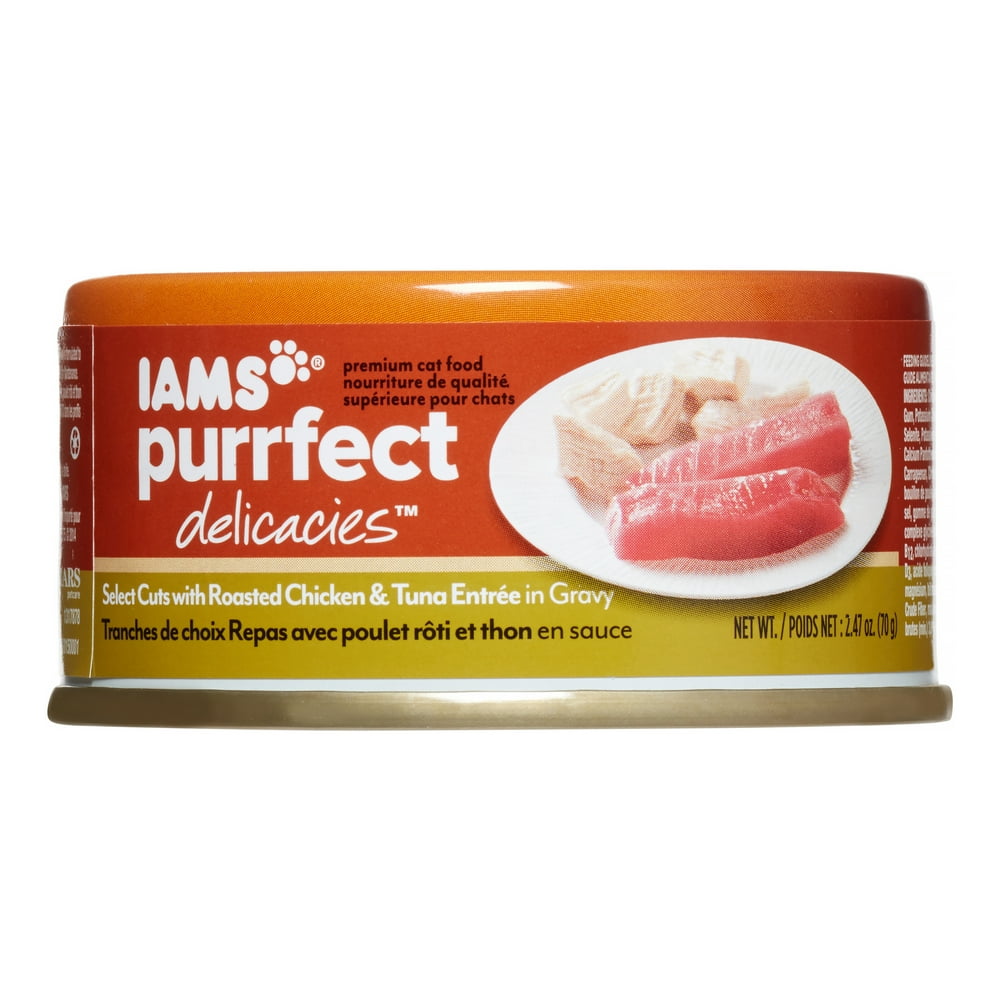 (24 Pack) Iams Purrfect Delicacies Select Cuts Roasted Chicken & Tuna