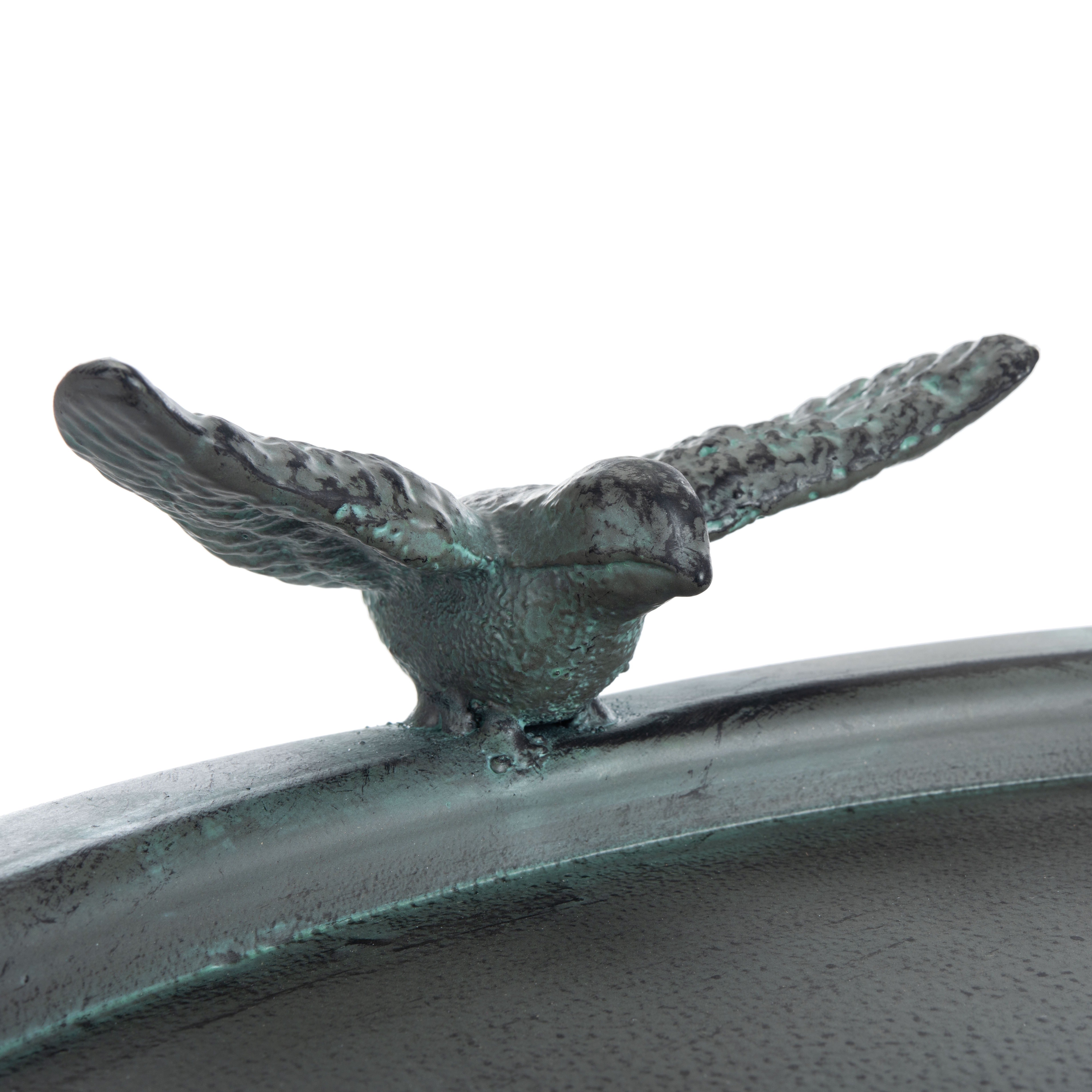 SAFAVIEH Kensi Solid Rustic Outdoor Patio Bird Bath, Antique Grey