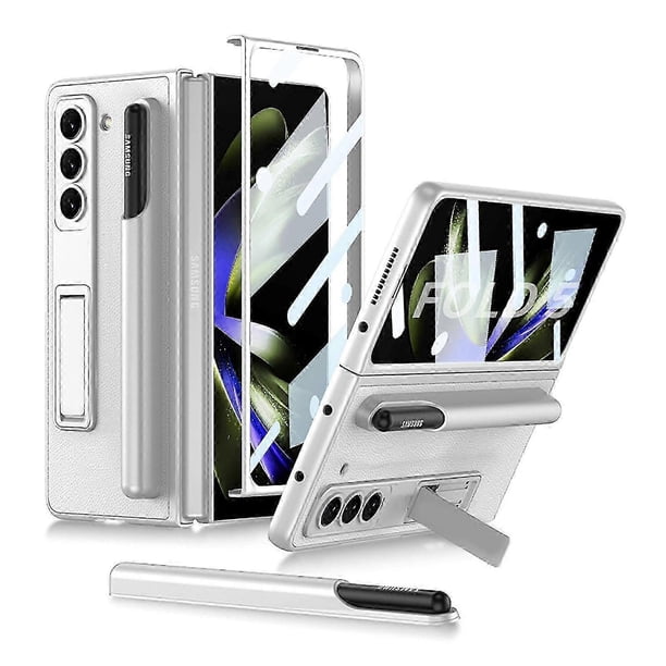 Phone Case For Samsung Galaxy Z Fold 5 Stand Case With S Pen Holder Slim Case Full Body Protective Cover Built-in Glass Screen Protector