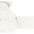 thumbnail image 3 of Hunter 52 inch Indoor Ceiling Fan No Light - White Modern Ceiling Fan without Light, 3 Blades, Low Profile Mount, For Bedroom, Living Room, or Kitchen, Wall Control - Presto 52408, Matte White, 3 of 16