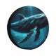 thumbnail image 1 of Balery Vintage Blue Pattern Whale Cubiertas para Neumáticos - Protector Resistente para Neumáticos de Camioneta, SUV, Remolque, Camper y RV-17 inch, 1 of 6