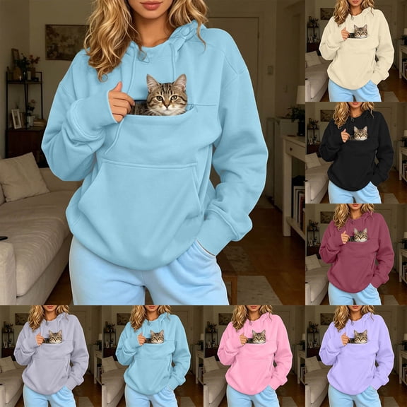 | Snak Hoodie |Cat Pouch Hoodies Heavyweight Kangaroo Pocket Dog Pouch Sweatshirts Animal Holder Pet Carrier Pullover