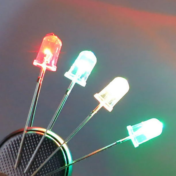 500 piezas de luces LED de diodo, 5 colores, 5 mm, kit surtido de diodos emisores de luz LED, bombillas redondas difusas