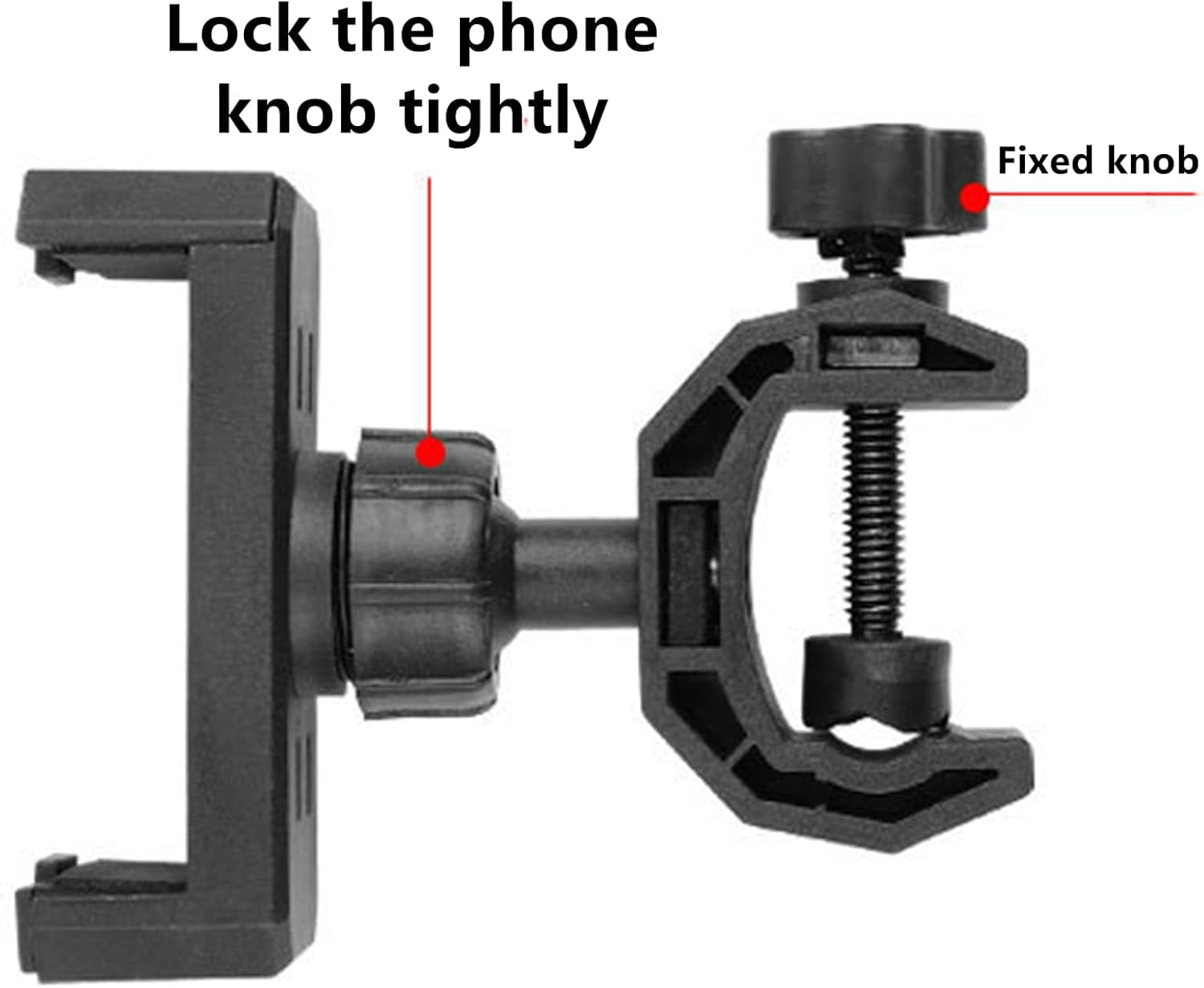 MKEUDQ-Mic Stand Phone Holder Mount Plastic Microphone Stand for 360 Degree Rotating Phones Holder Clip