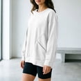 thumbnail image 6 of BUIGTTKLOP Crewneck Sweatshirts for Women Fall Fashion Pullovers Fleece Long Sleeve Sweatshirts Tops, 6 of 8