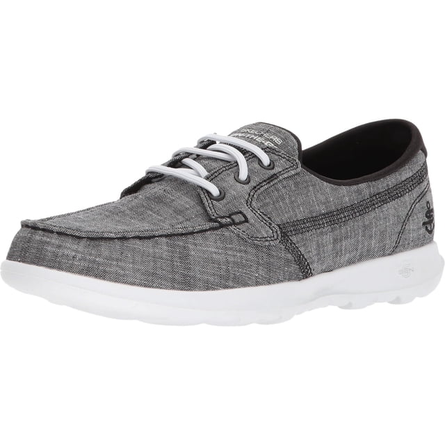 Zapato Skechers Go Walk Lite 15433 para mujer, color blanco y negro