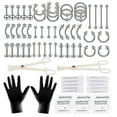 thumbnail image 1 of 70pcs Piercing Kit Stainless Steel Opal Lip Nose Tongue Tragus Cartilage Eyebrow Belly Rings Piercing Jewelry, 1 of 4