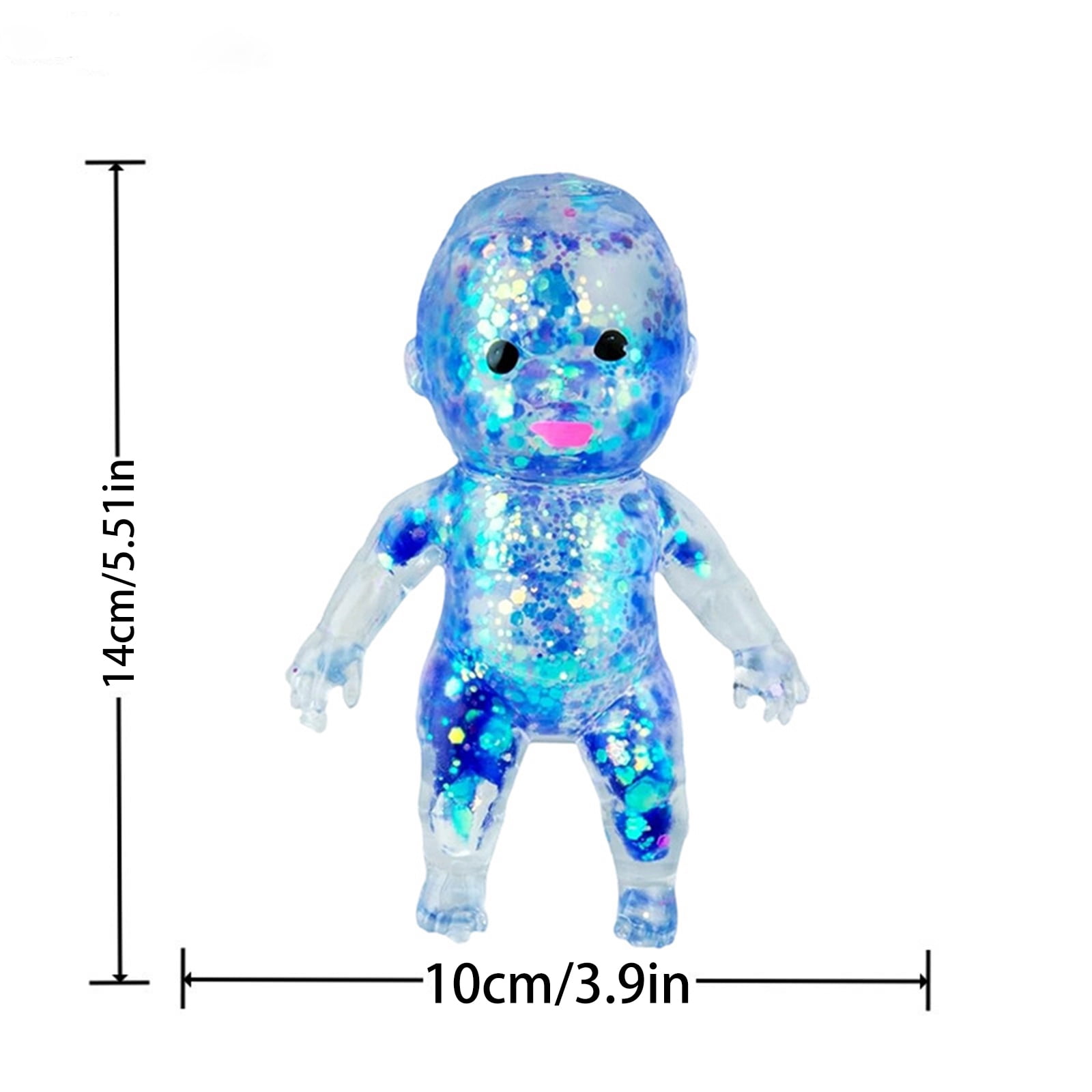 Giant Sugar Squishy Baby - Soft Babies Sugar Swaps Toy - Mega Sensory Fidget Doll for Stress Relief & Tactile Play - Cute Squeeze Companion 2026 (5.51 Inch Cyan)
