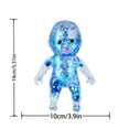 thumbnail image 2 of Squishy Figure Ball, Glitter Filled Fidget Ball, Glitter Filled Squishy Do-Ll Stress Relief Toy, Slow Rising Stretchy Squeeze Fidget Toy for Anxiety Relief, Random Color-1pc, 2 of 5