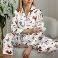 thumbnail image 6 of Fotbe Farm Birds Goose Pattern Long Sleeve Pajama Set for Women,Sleepwear Set,2-piece Loungewear Set,Soft PJs Comfy Nightwear with Pockets -XX-Large, 6 of 7