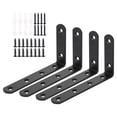 thumbnail image 1 of MesaSe 4Pcs Heavy Duty Cast Iron Wall Mounted L Shaped Angle Shelf Brackets, 1 of 11
