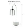 thumbnail image 6 of Inspired Home Therese Table Lamp, Marble Stone Base, Chrome, 6 of 6
