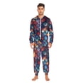 thumbnail image 3 of FORMRS Onesies Pajama for Adults Unisex Hoodie Winter Jumpsuit One Piece Sleepwear, Sizes S-2XL, Purple Dragon Scales Pattern, 3 of 7