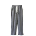 thumbnail image 2 of Pajama Pants for Men Fleece Lined Straight Leg Pants with Pockets Mens Plaid Printed Drawstring Elastic Waist Thermal Warm Homewear Pajamas Bottoms, 2 of 3