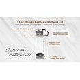 thumbnail image 3 of 10 Sports Bottles with Twist Lid Set, 23 oz. - Metallic Base, BPA Free - Clear, 3 of 5