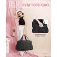 thumbnail image 3 of BAGSMART Foldable Travel Duffle Bag For Women, Gym Tote Bag for Sports, 26L Airport Carry On Weekender Overnight Bag for Travel, Travel Accessories, Black, 3 of 7