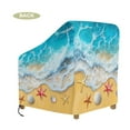 thumbnail image 7 of Renewold Patio Outdoor Chair Covers Water Resistant Fade-Resistant Presidential Rocking Chair Covers Furniture Protection Coastal Decor, 32"W x 35"D x 36"H, Beach Starfish Shell Sea, 7 of 7