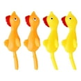 Squishy Toy Novelty 4 PCS Creative Ejection Chicken Toy Light Rubber
