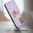 thumbnail image 3 of For Samsung Galaxy s24 SPLENDID Diamond Glitter Ornaments Engraving Case Cover - Garden Butterflies Purple, 3 of 3