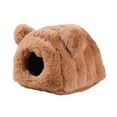 thumbnail image 4 of Cama, casita o hábitat para hámsteres, lavable, cálida, bonita y acogedora. Ideal como escondite o nido para hámsteres, ardillas voladoras, ratas y ot Marrón, 4 of 7