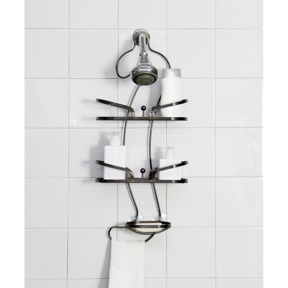 Inspired Living SHOWER CADDY SHELF ORGANIZER RACK; 3Tier Shelf in