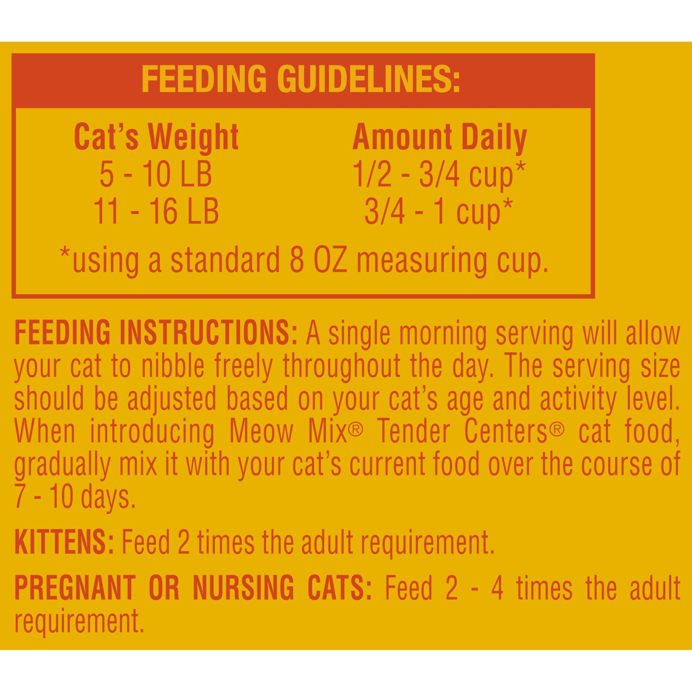 Meow Mix Tender Centers Basted Bites, Chicken & Tuna Flavors, Dry Cat Food, 13.5 lb. Bag