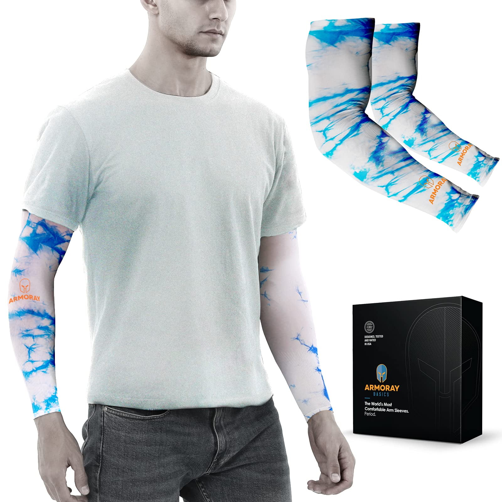 ARMORAY Arm Sleeves for Men & Women UV Sun Protection Tattoo Cover