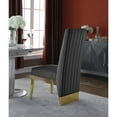 thumbnail image 5 of Meridian Furniture Porsha 19"H Velvet Dining Chair in Gray (Set of 2), 5 of 5