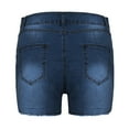 thumbnail image 6 of Pgeraug Pants for Women Broken Denim Shorts Ripped Jeans High Waisted Hotpant Slim Fit Pantalones Jeans for Women Dark Blue Xl, 6 of 7