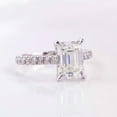 thumbnail image 4 of solitaire jewels 3CT Emerald Moissanite Hidden Halo Engagement Ring For Women, 10K White Gold, 4 of 5