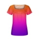 thumbnail image 5 of Fiudx Tops para Mujer Blusa Superior con Estampado de Manga Corta y Cuello Cuadrado, Informal, Cómoda Ya La Moda para Mujer, 5 of 5