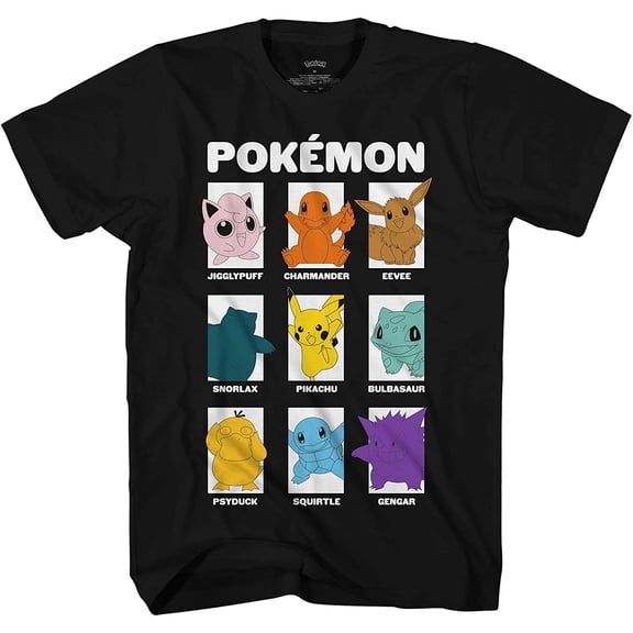 Pokemon Boys Pikachu Game Shirt - Gotta Catch Em All - Ash Pikachu Charizard Pokeball Official T-Shirt