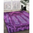 thumbnail image 3 of Ahgly Company Machine Washable Indoor Rectangle Transitional Dark Magenta Purple Area Rugs, 5' x 7', 3 of 7