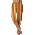 thumbnail image 2 of Snorda Capri Pants for Women Striped Leggings High Waist Leggings Elastic Waistband Casual Jogger Cropped Yoga Capris Ladies Loose Soft Pants for Daily Wear Workout Looks, 2 of 6