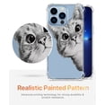 thumbnail image 3 of Cute Cat Clear Case for iPhone 14 Pro,Aesthetic Art Design Case for Men Women,Unique Soft Transparent TPU Bumper Case Cover, 3 of 5