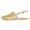Beige, variant on Women's Backless Mules - Slip-On Low-Heel Sandals with Closed Pointed Toe & Buckle Strap