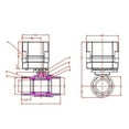 thumbnail image 3 of 3/4" DN20 Two wires control Normally Open Electric Ball Valve,AC110-230V Brass Motorized Ball Valve, 3 of 5