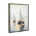thumbnail image 4 of Stupell Industries Soft Sailboats Landscape Transportation Painting Gray Floater Framed Canvas Art Print Wall Art, 17 x 21, 4 of 10